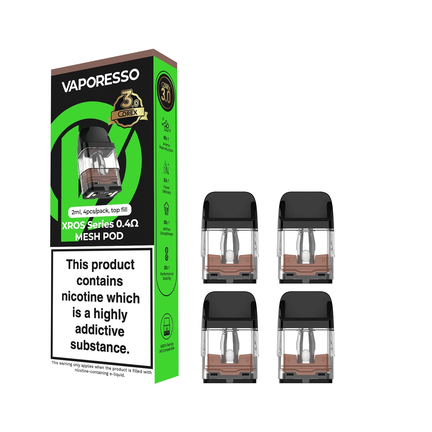 Vaporesso XROS Series Replacement Mesh Pod pack of 4