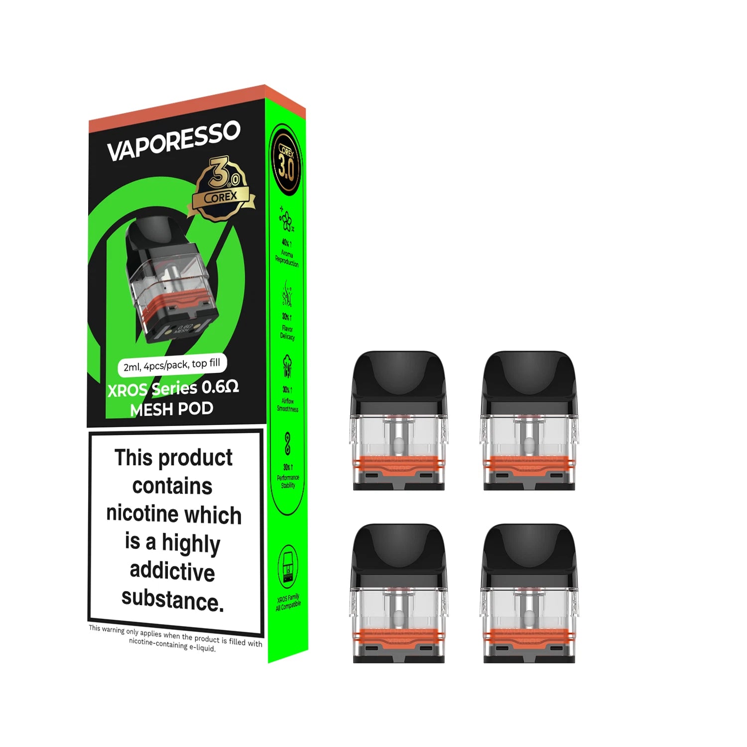 Vaporesso XROS Series Replacement Mesh Pod pack of 4