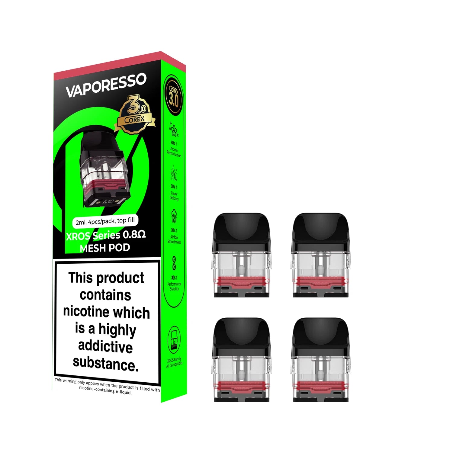 Vaporesso XROS Series Replacement Mesh Pod pack of 4