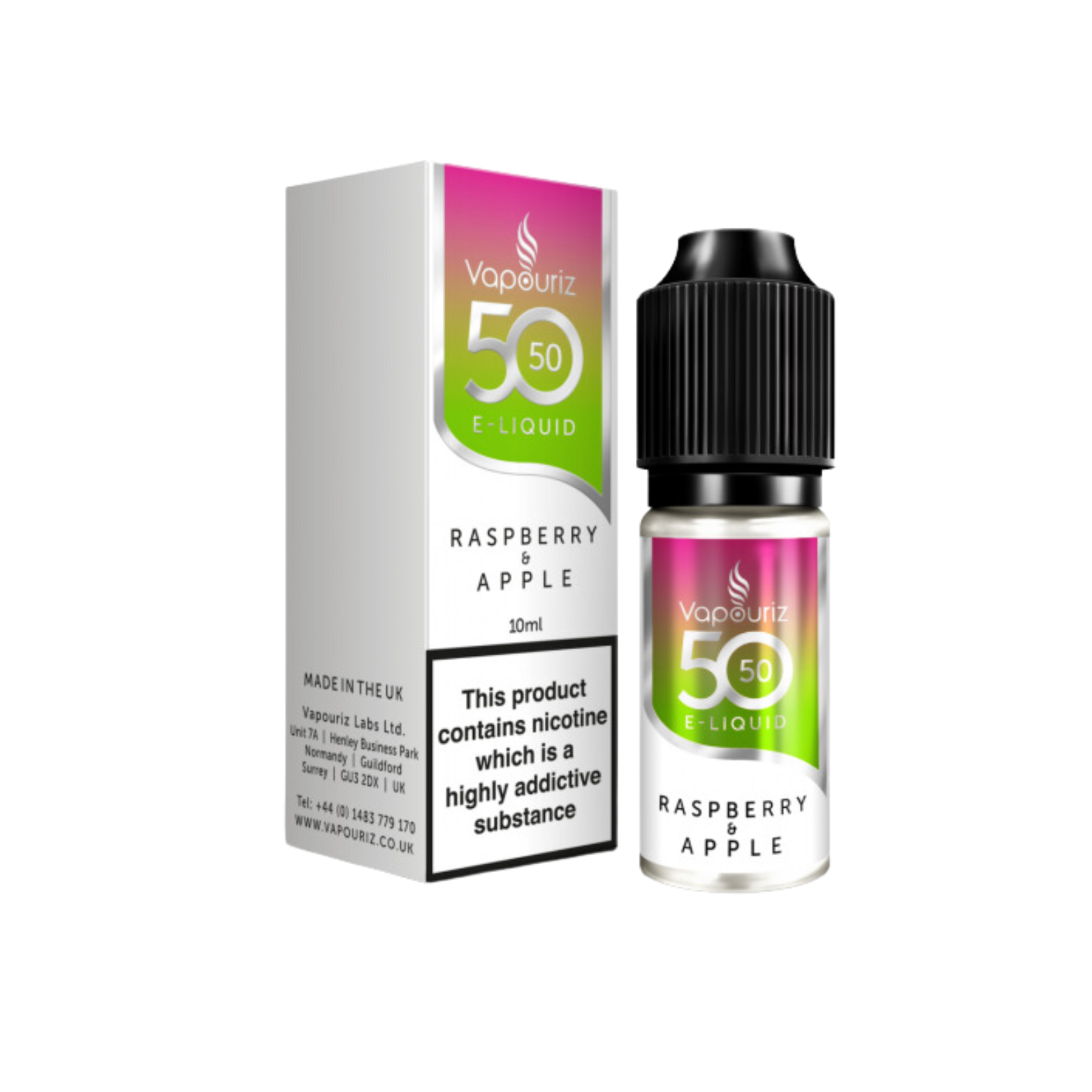 Raspberry & Apple 50_50 10ml E-liquid by Vapouriz