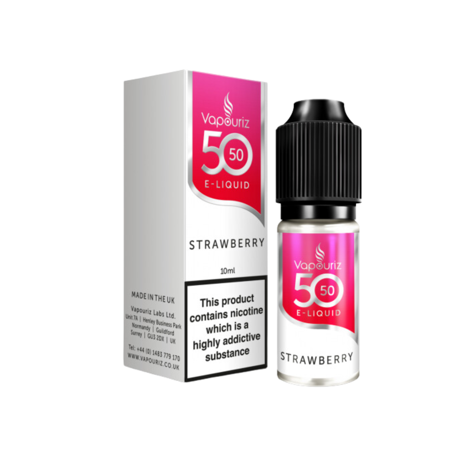Strawberry 50_50 10ml E-liquid by Vapouriz