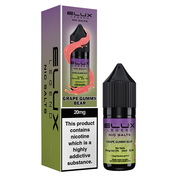 Grape Gummy Bear 20mg Nic Salt E-liquid by Elux