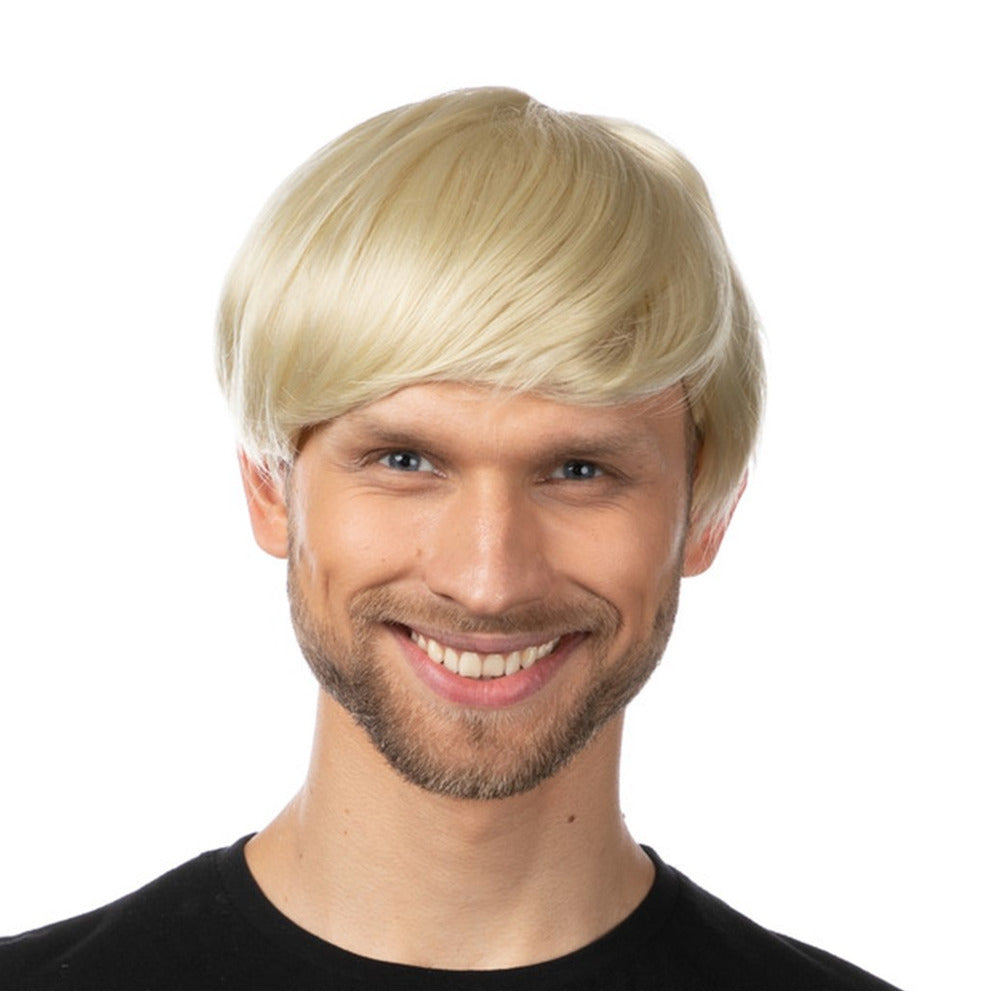 Popstar Wig Blonde Short Boy Band 80s Fancy Dress Costume Party Cosplay Hair