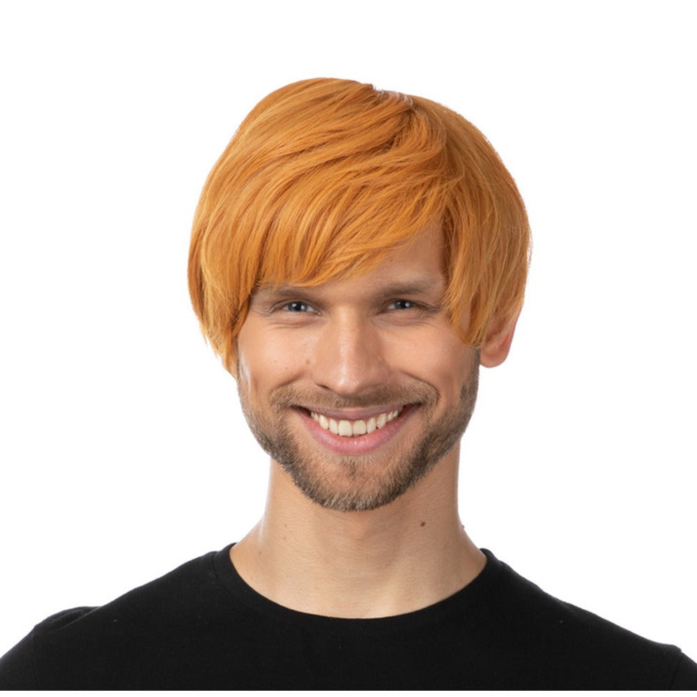 Short Ginger Popstar Wig 80s Fancy Dress Costume Party Cosplay Mens Hair