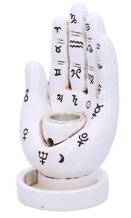 Nemesis Now Palmistry Backflow Incense Burner (white) 12cm