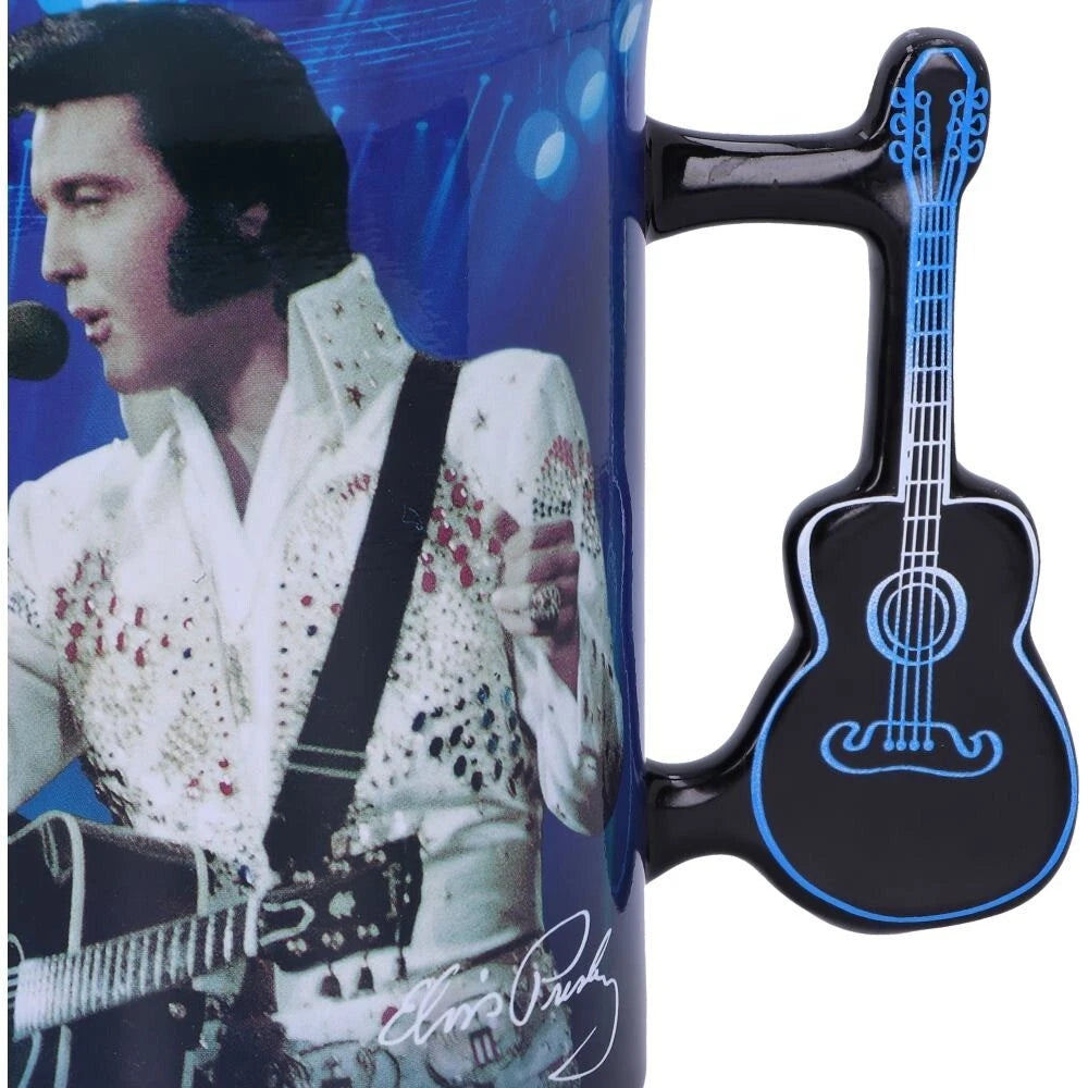Nemesis Now Elvis The King of Rock and Roll Blue Mug