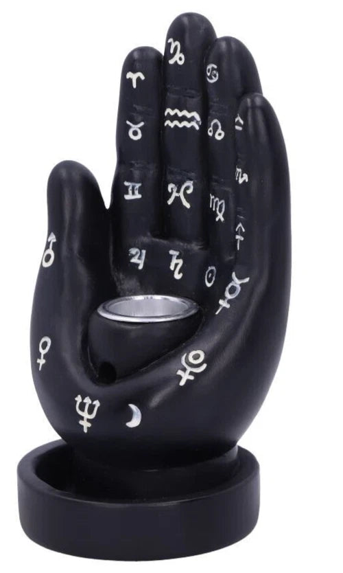 Nemesis Now Palmistry Backflow Incense Burner (Black) 12cm