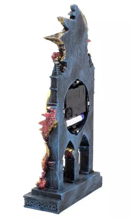 Nemesis Now Red Dragon Gothic Fantasy Time Guardian Clock 27.5cm