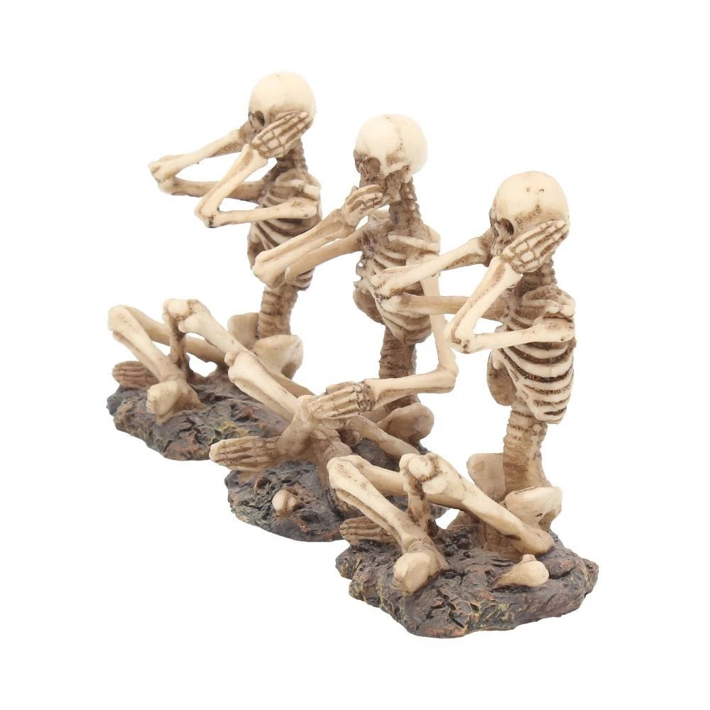 Nemesis Now See No, Hear No, Speak No Three Wise Skeletons Figurines 8.5cm