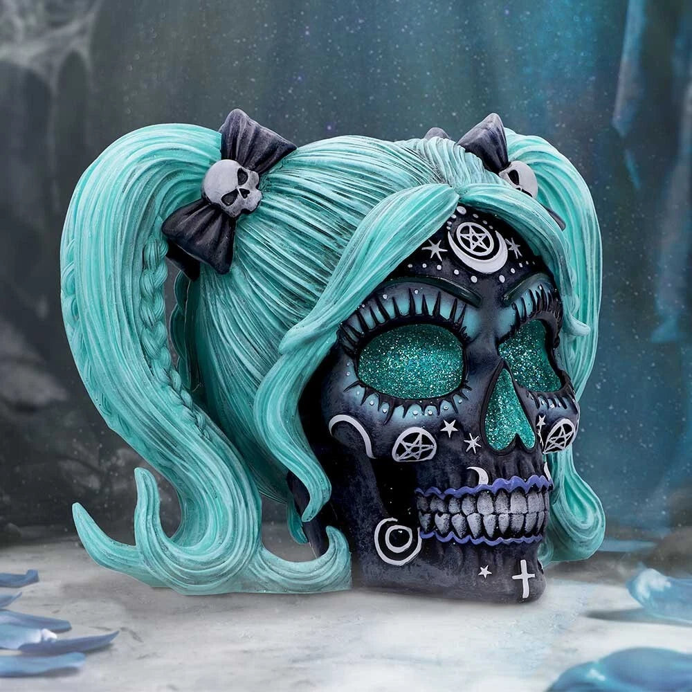 Nemesis Now Drop Dead Gorgeous - Cute and Cosmic Witchy Doll Skull 19.5cm