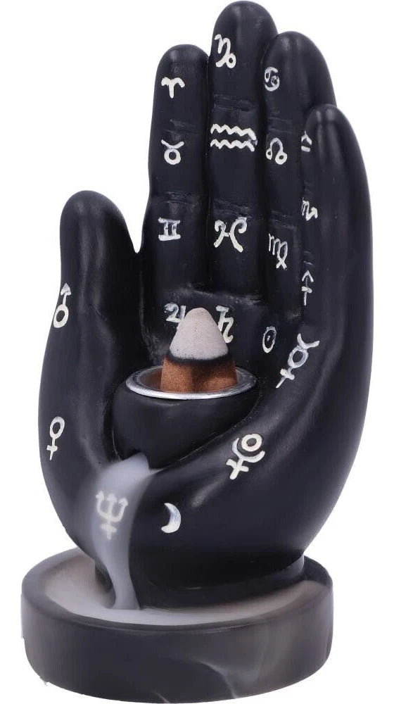 Nemesis Now Palmistry Backflow Incense Burner (Black) 12cm