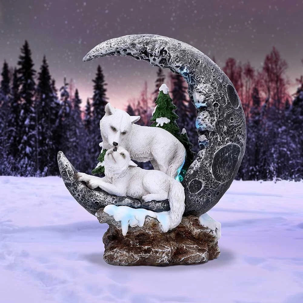 Nemesis Now Lunar Companions Wolves Moon Figurine 19.3cm