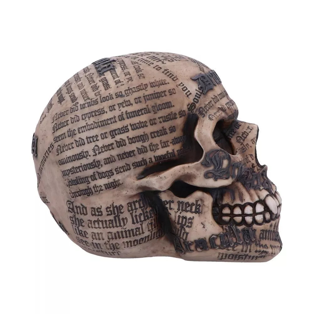 Nemesis Now Dracula's Tale Vampire Novel Quote Skull 18.5cm