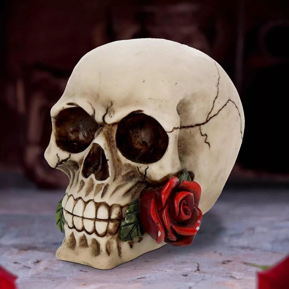 Nemesis Now Rose From the Dead Skull Ornament 15cm