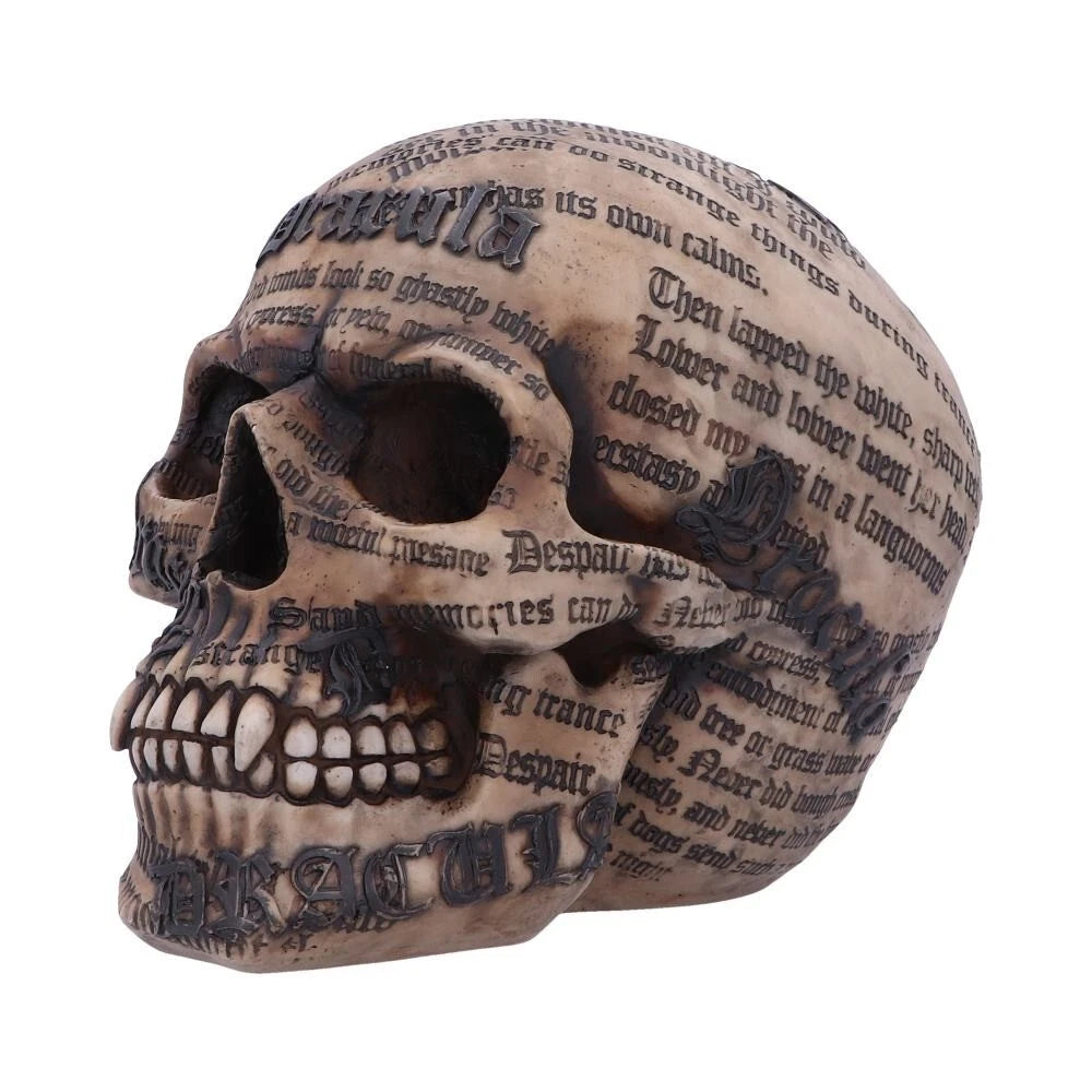 Nemesis Now Dracula's Tale Vampire Novel Quote Skull 18.5cm