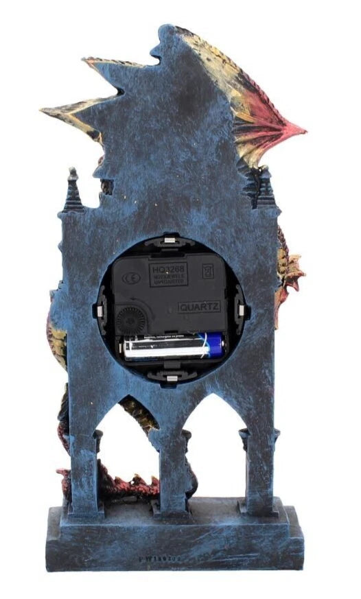 Nemesis Now Red Dragon Gothic Fantasy Time Guardian Clock 27.5cm