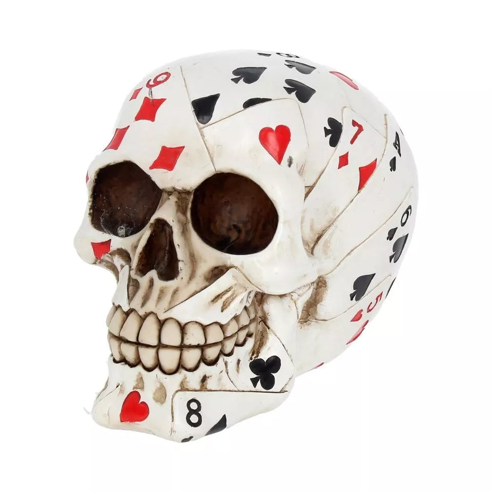 Nemesis Now Dead Mans Hand Playing Card Skull Ornament