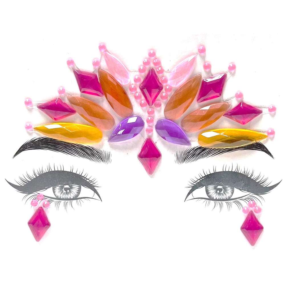 Stylex Party Giant Crystals Design Face Gems Multicoloured