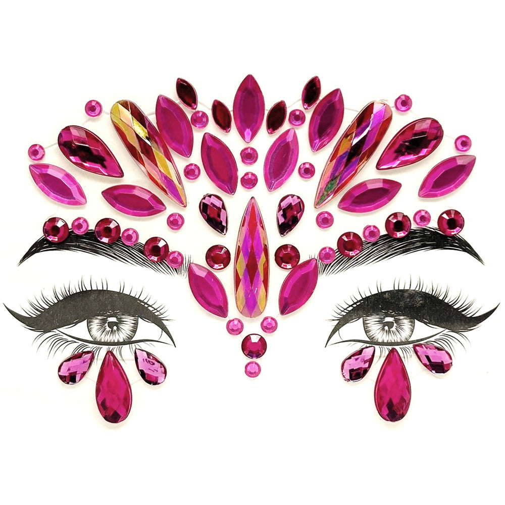 Stylex Party Teardrop Face Gems Pink