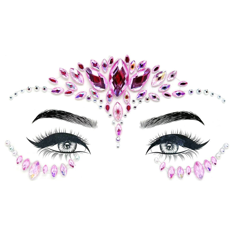 Stylex Party Bird Design Face Gems Pink