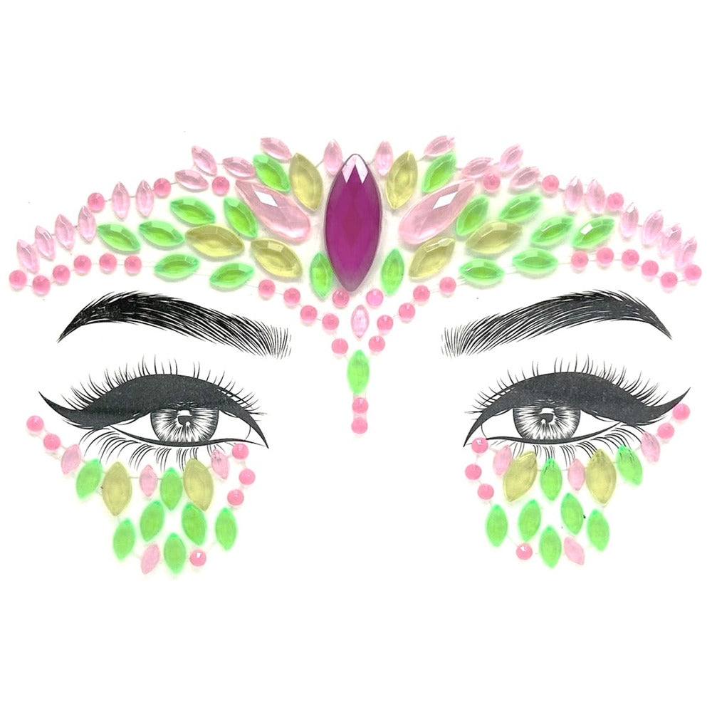 Stylex Party Scales Design Face Gems Multicolour