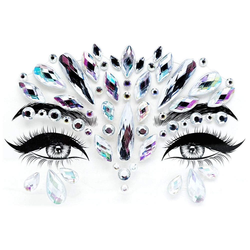 Stylex Party Teardrop Face Gems iridescent Crystal