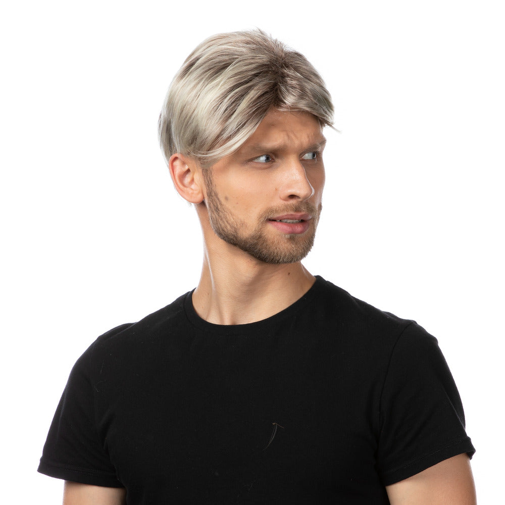 1980s Star Wig Blonde Brown Short Popstar Fancy Dress Costume Party Cosplay Hair