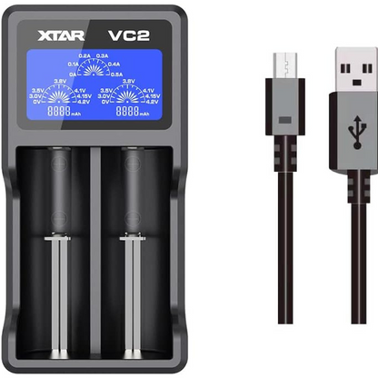 XTAR VC2 USB LCD Battery Charger