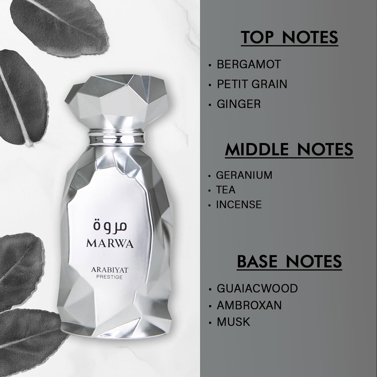 Arabiyat Marwa Eau de Parfum 100ml Unisex Citrus Bergamot Ginger Long Lasting