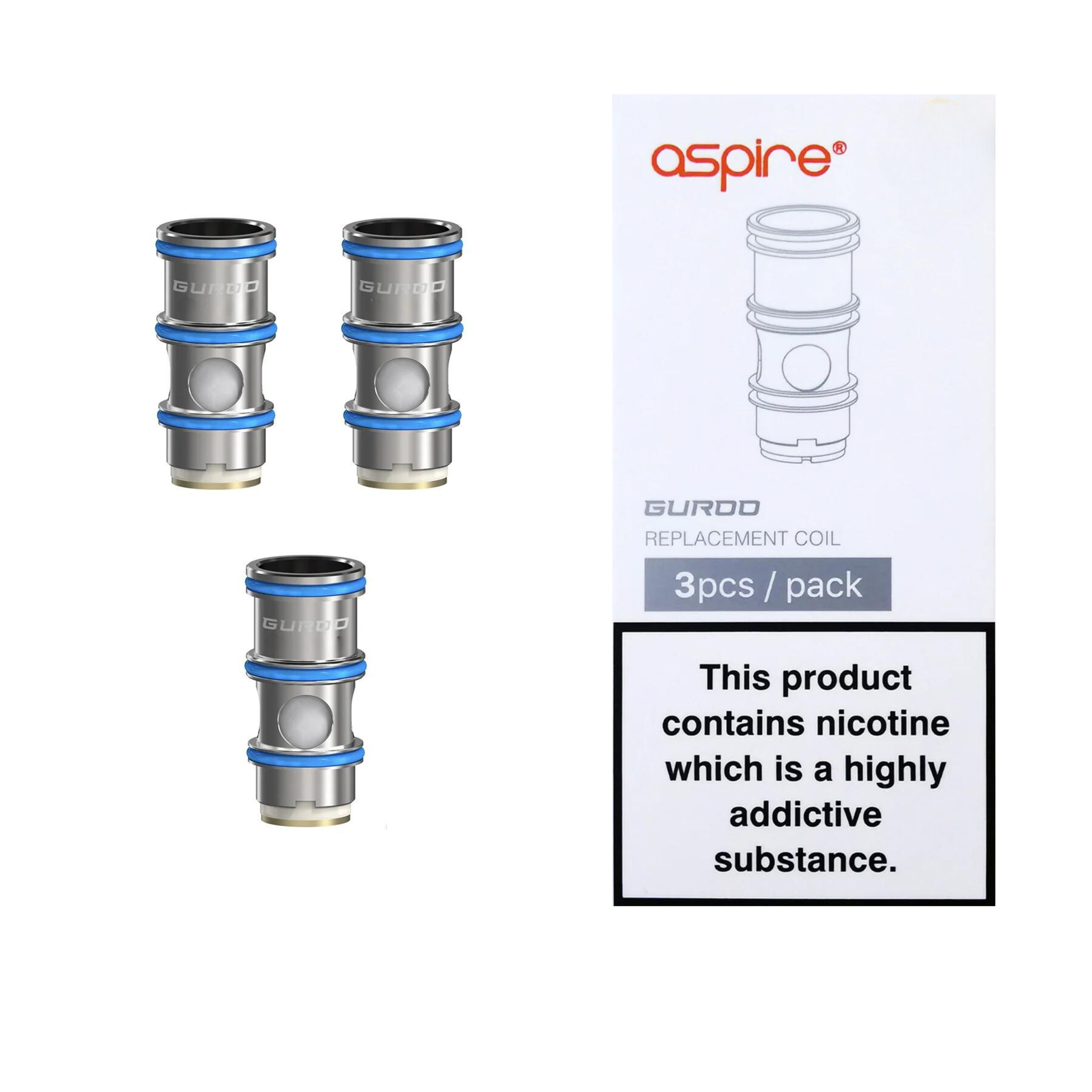 Aspire Guroo Replacement Coils 3 Pack 0.15Ω