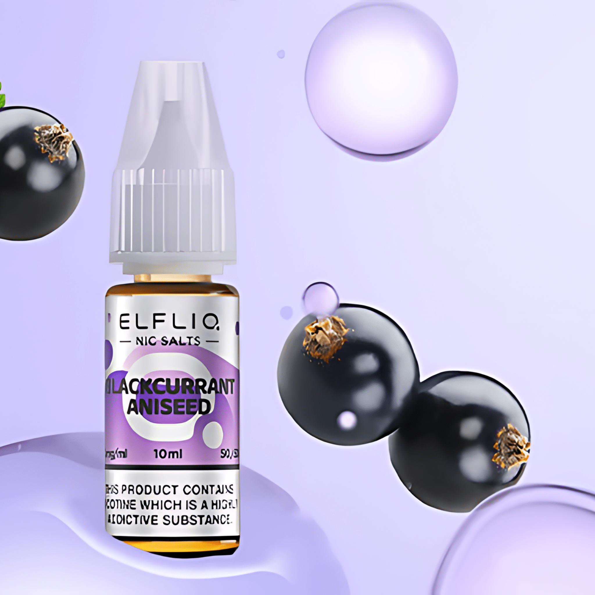 Blackcurrant Aniseed Nic Salt E - Liquid by Elfliq Elf Bar - Nic Salts - Mystic City Vape Store