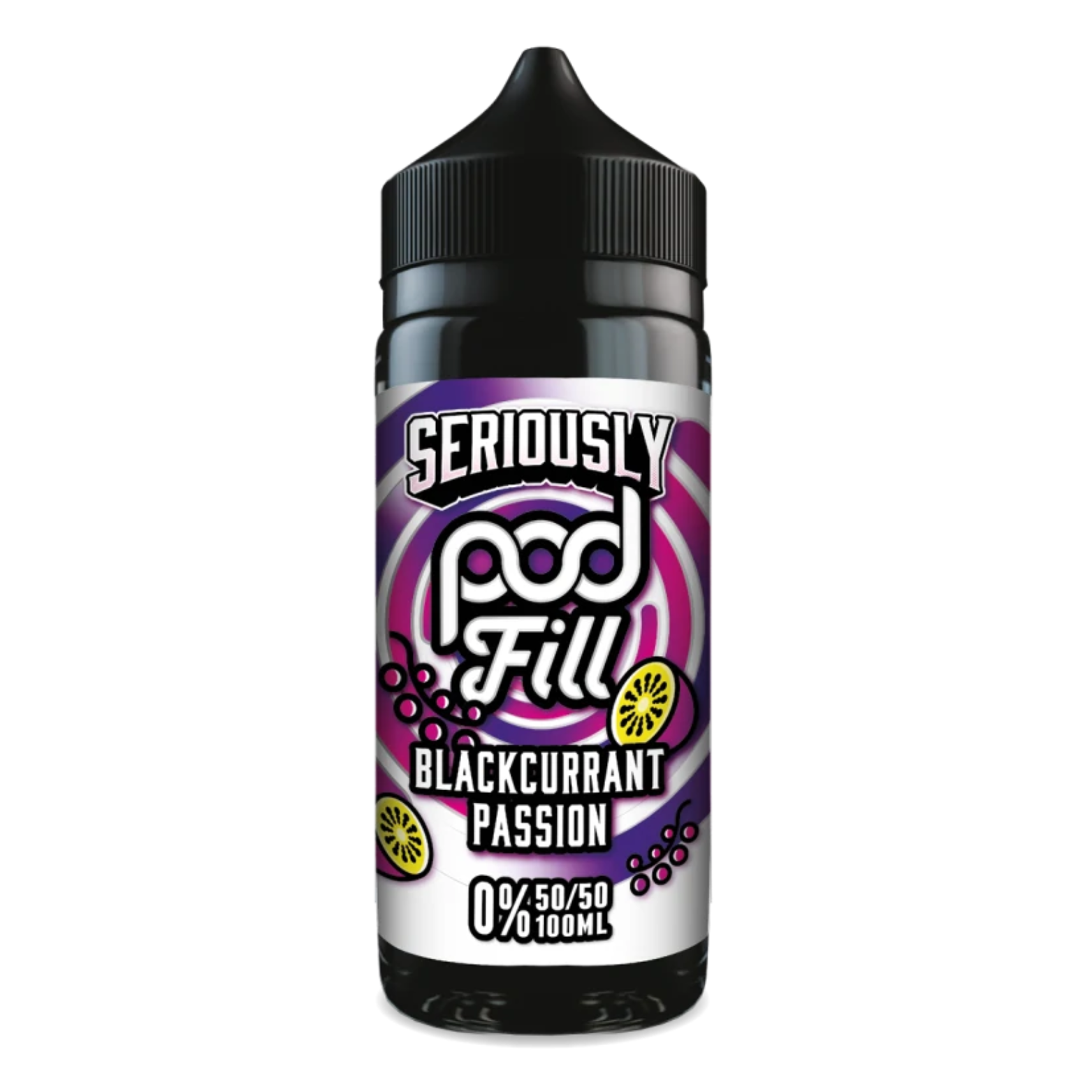 Blackcurrant Passion 50:50 Ratio 100ml E-Liquid by Seriously Pod Fill