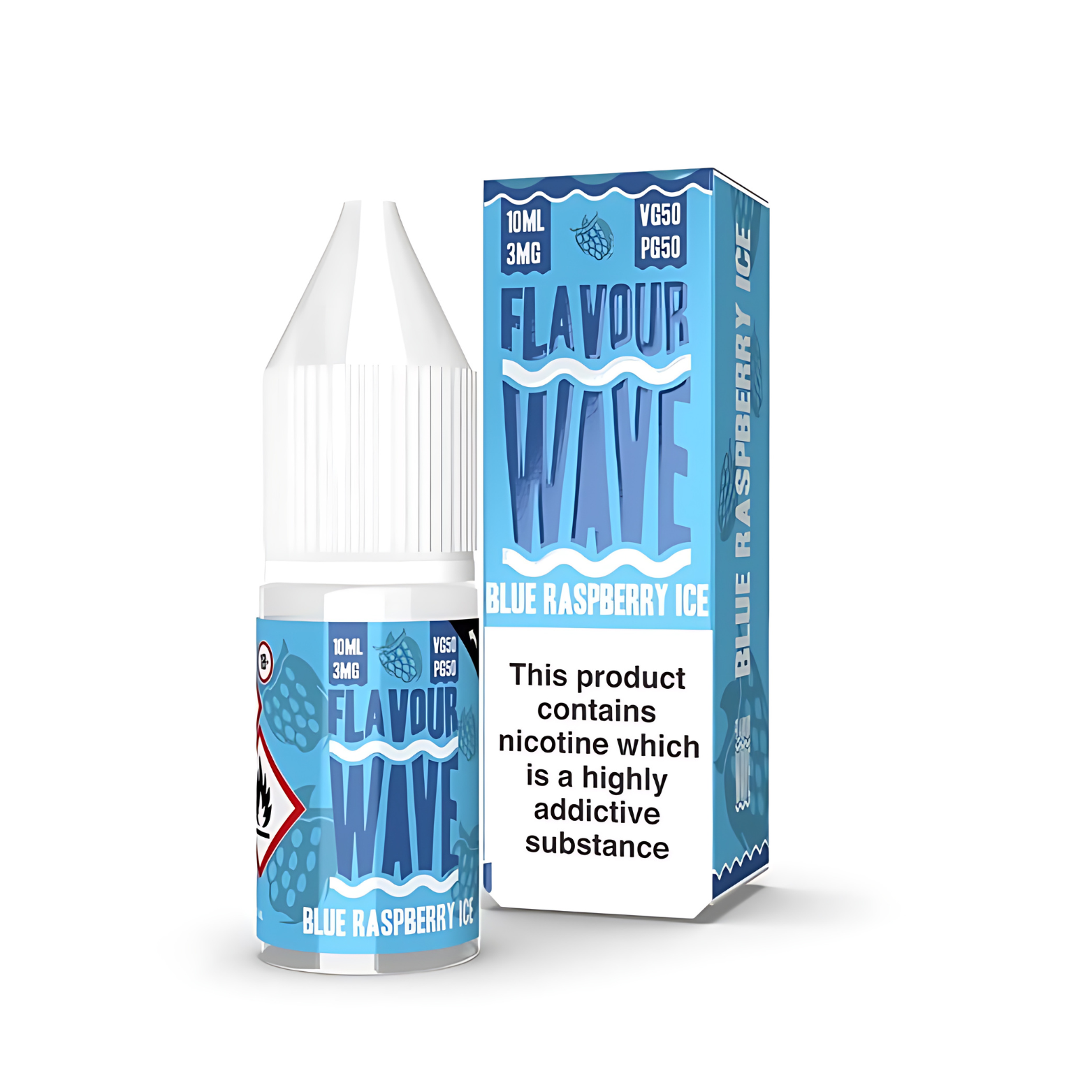 Blue Raspberry Ice 50_50 10ml E-liquid by Flavour Wave