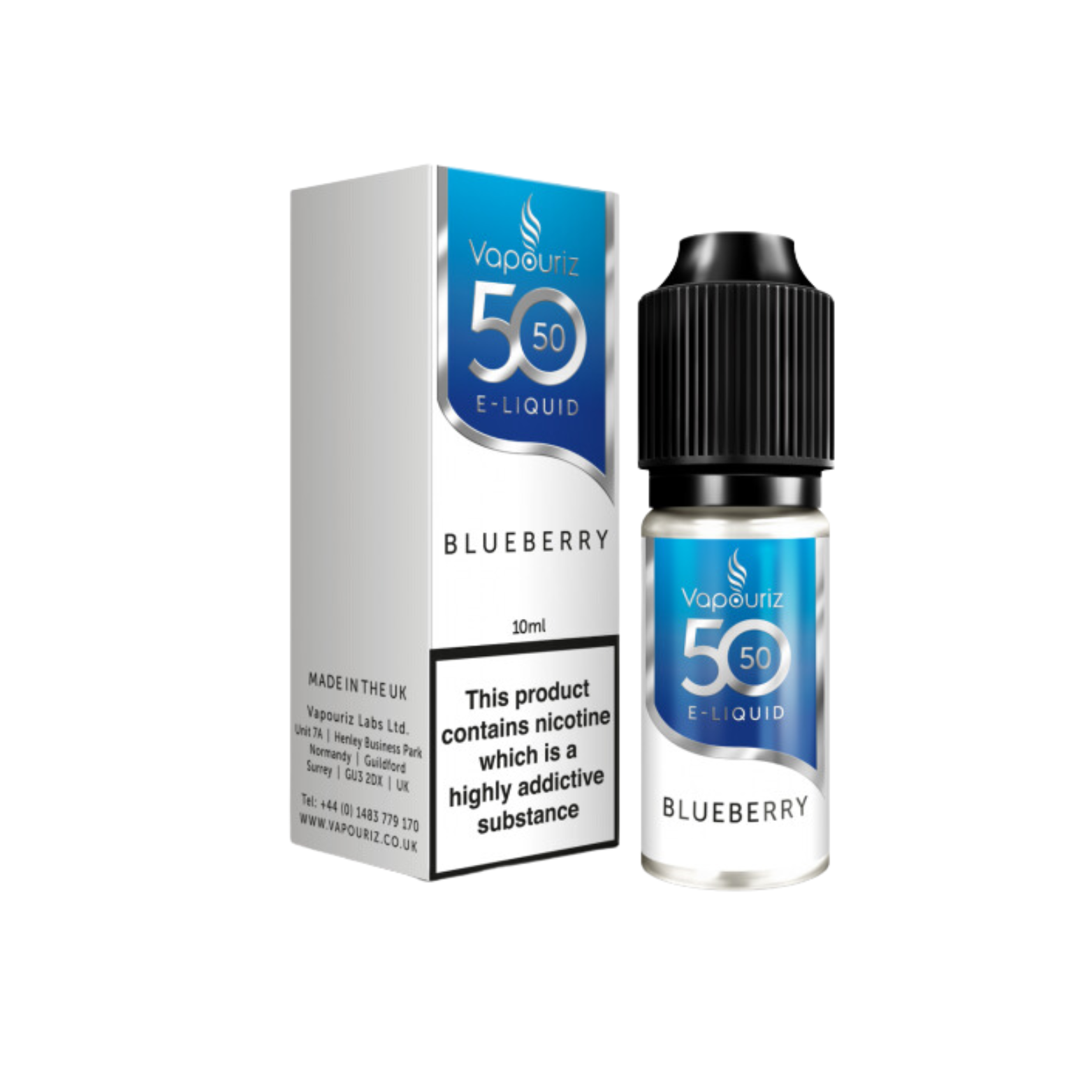 Blueberry 50_50 10ml E-liquid by Vapouriz