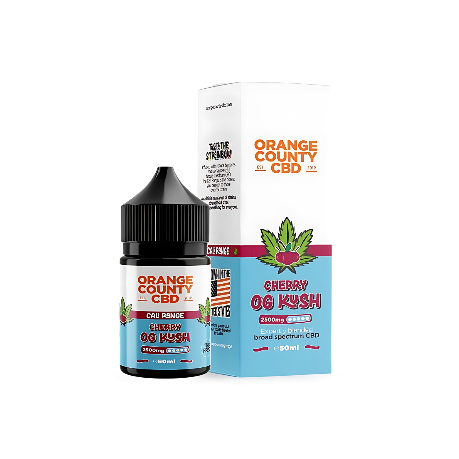 Cherry OG Kush 2500mg CBD 50ml E-liqud By Orange County