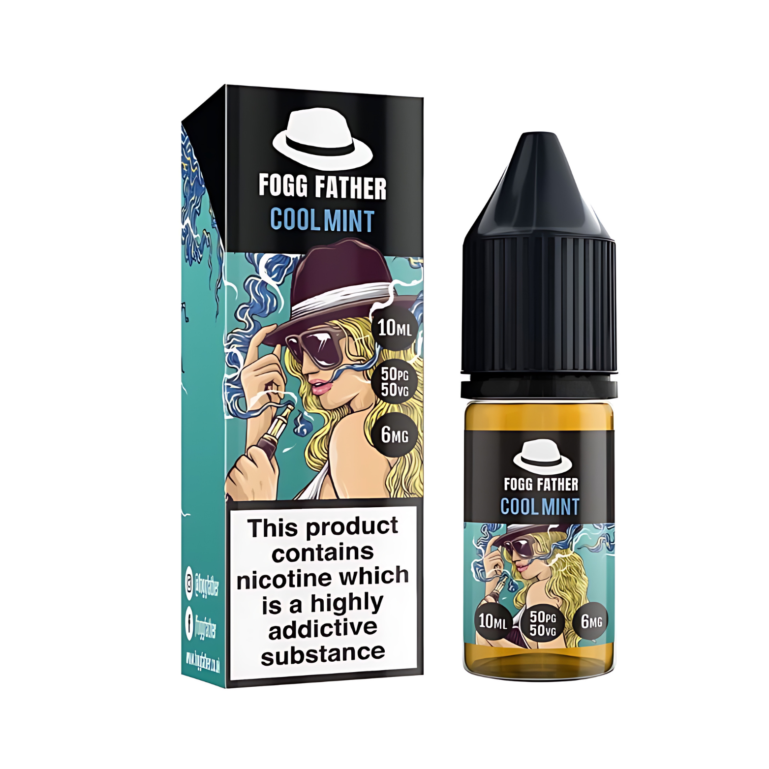 Cool Mint 50:50 10ml E-liquid by Fogg Father