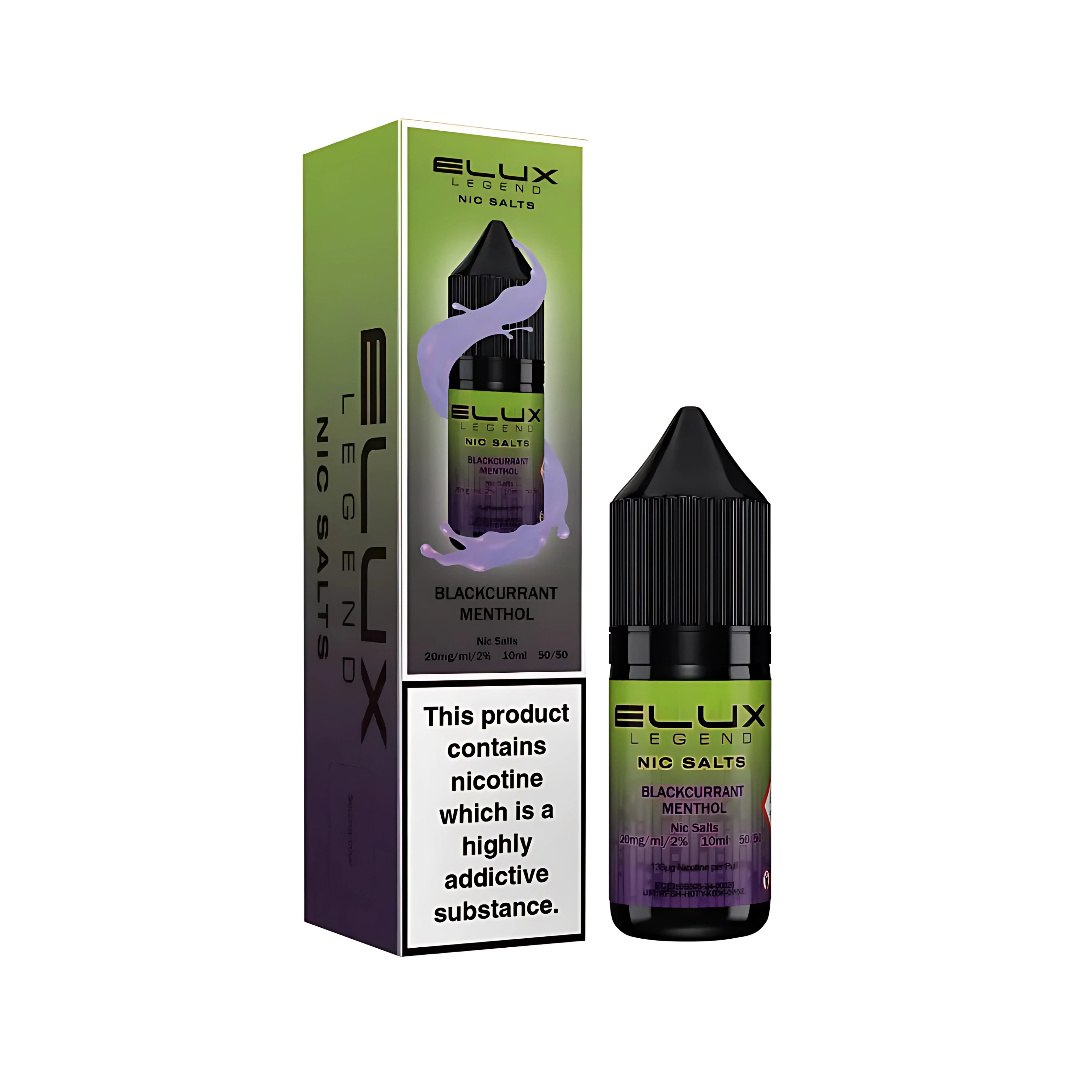 Blackcurrant Menthol Nic Salt E-Liquid by E-lux