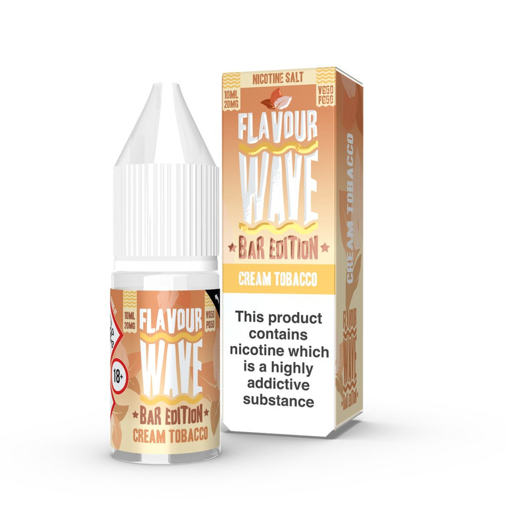 Cream Tobacco Nic Salt E-Liquid by Flavour Wave Bar Edition