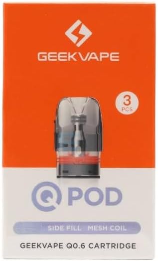 Geek Vape Q Pod 2ml 3 Pack 0.6 Ohm Side Fill