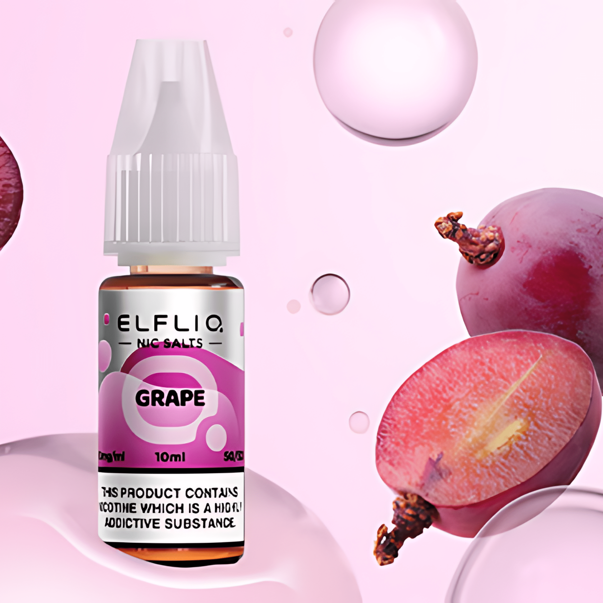 Grape Nic Salt E - Liquid by Elfliq Elf Bar - Nic Salts - Mystic City Vape Store