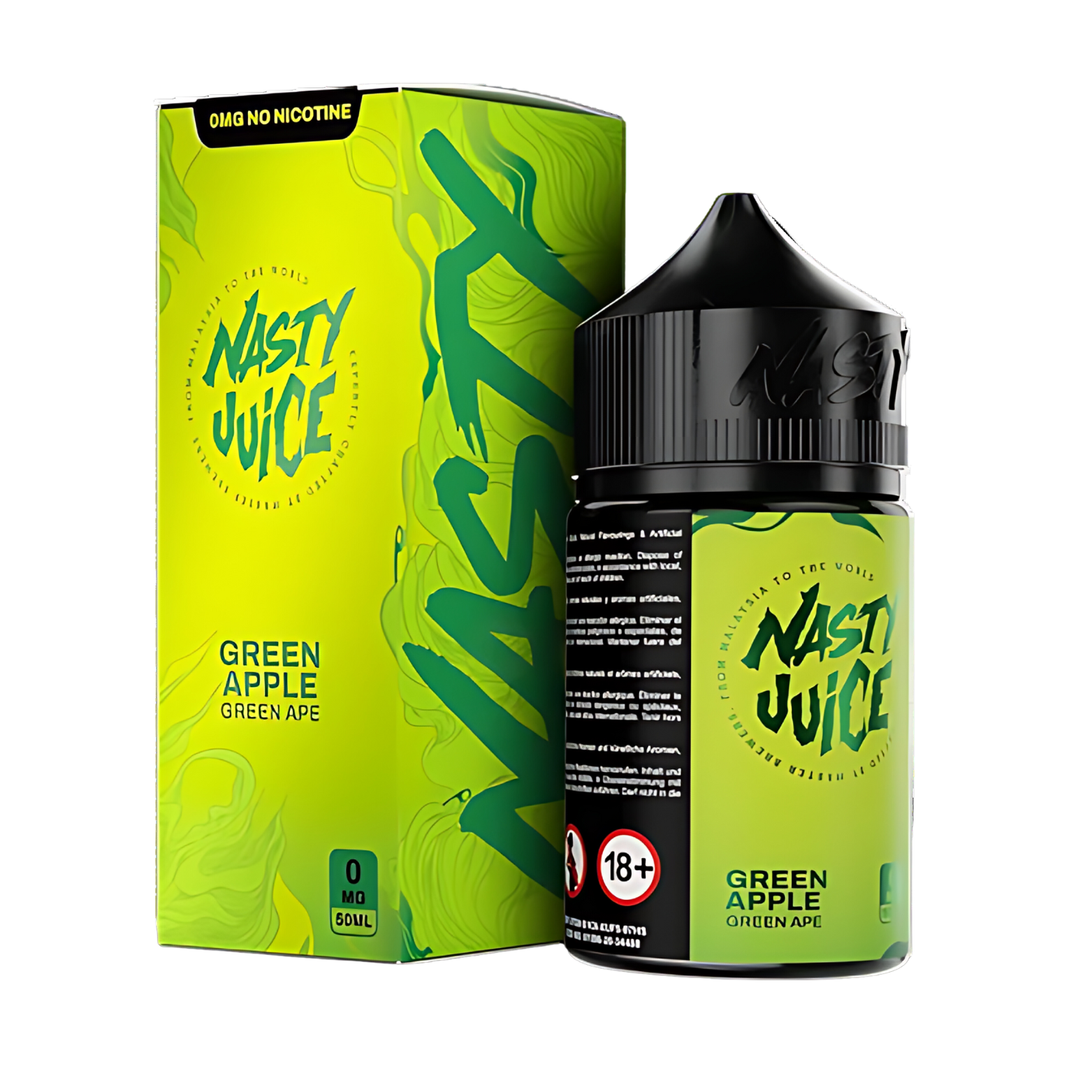 Green Apple Shortfill 50ml E-Liquid by Nasty