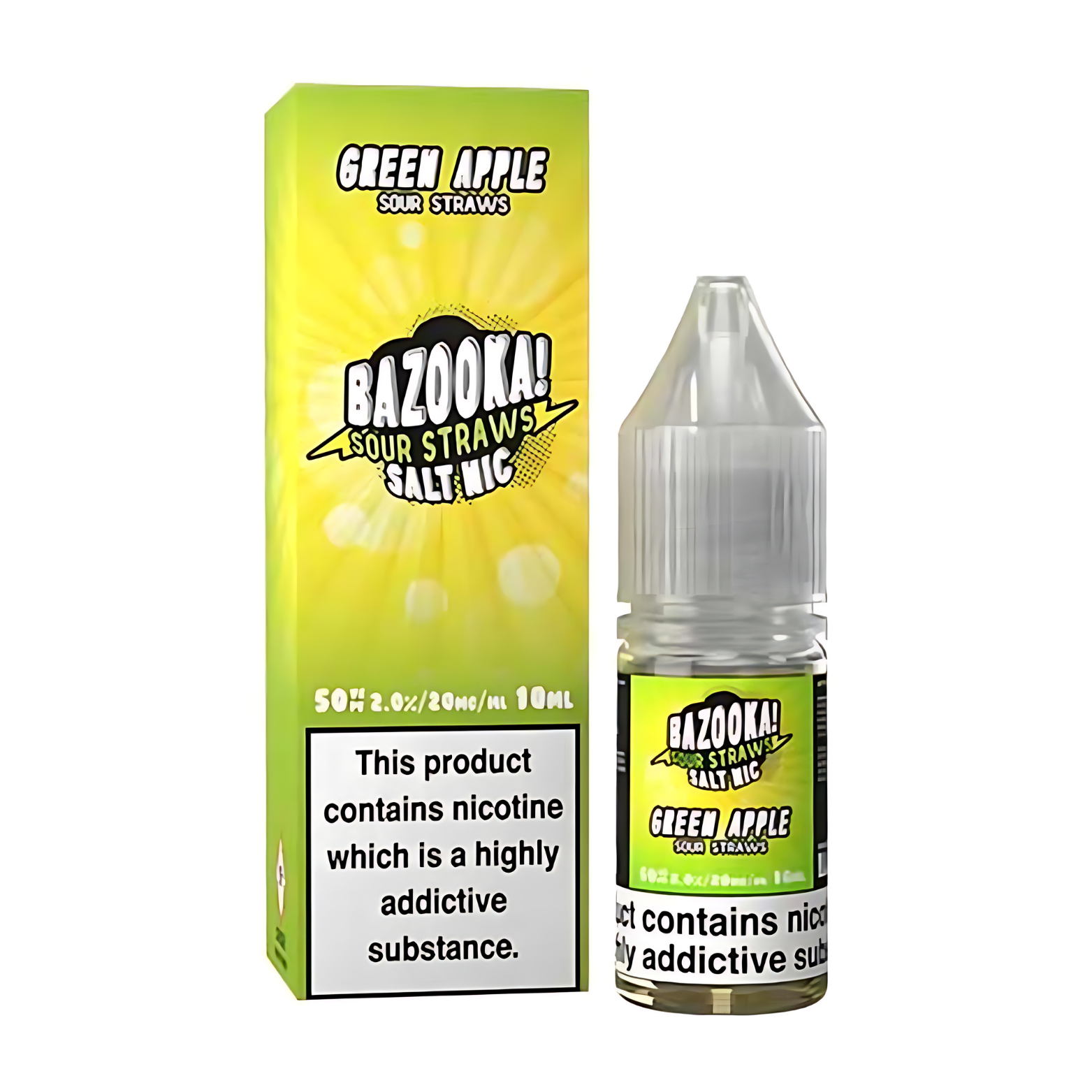 Green Apple Nic Salt E-Liquid by Bazooka