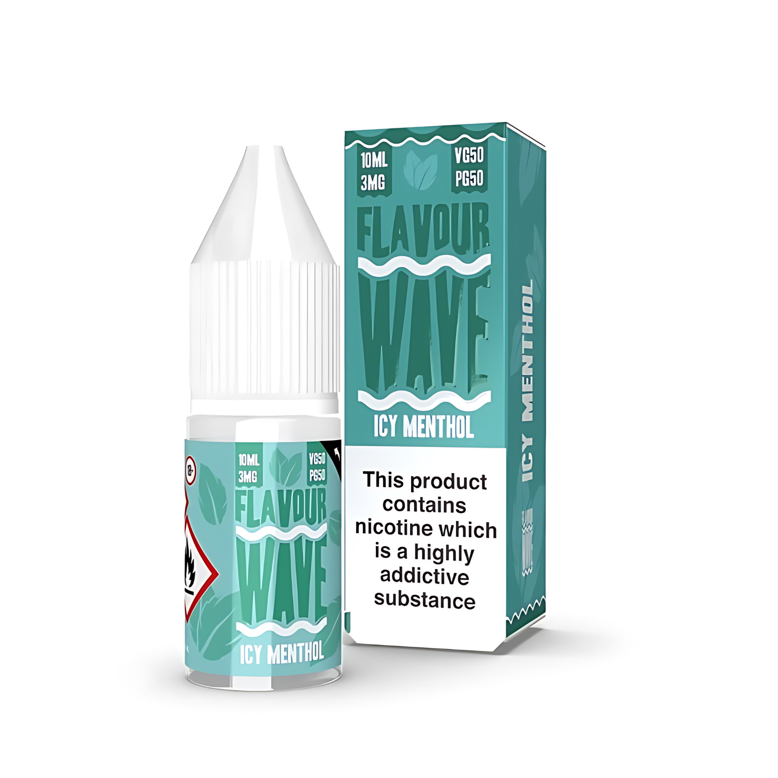 Icy Menthol 50_50 10ml E-liquid by Flavour Wave