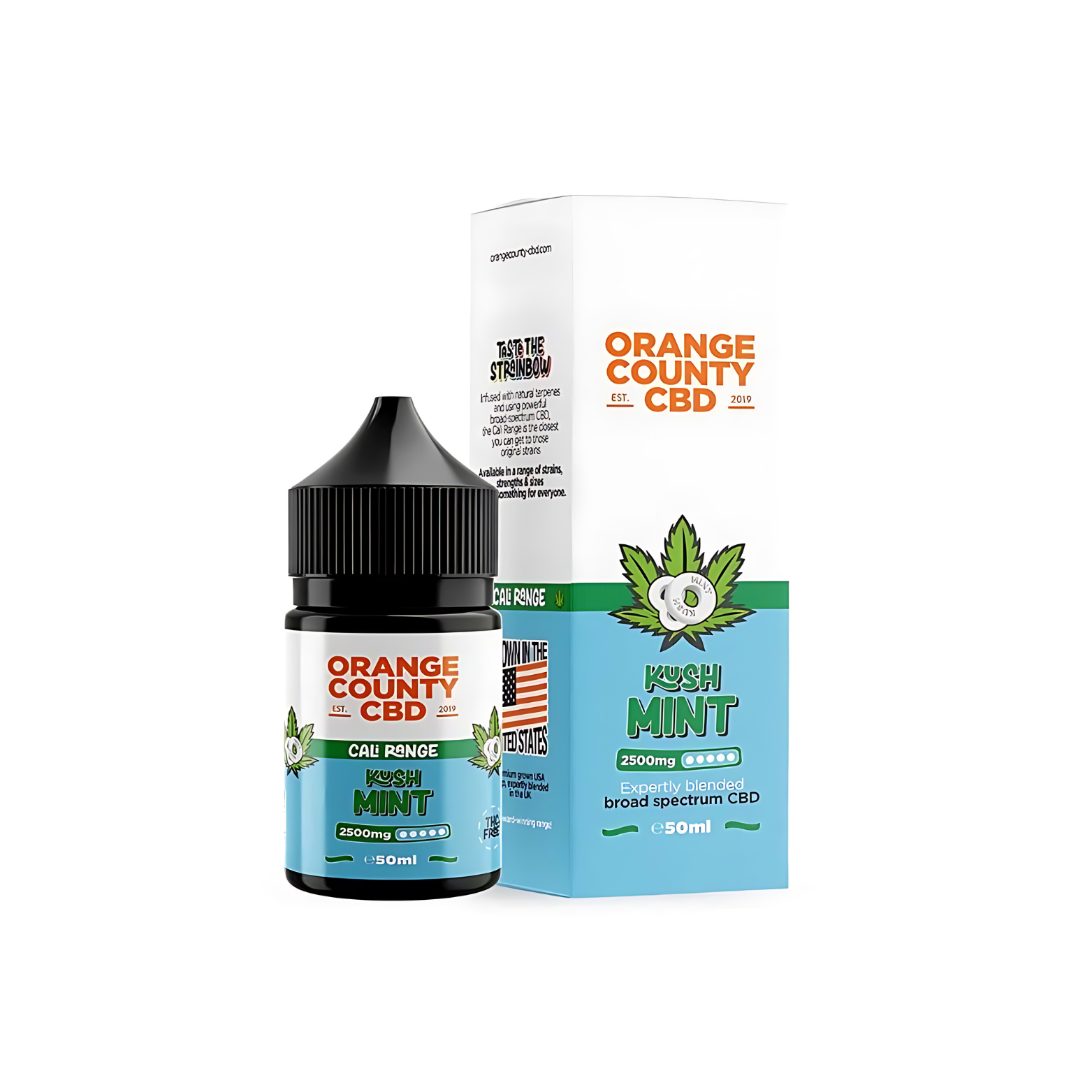 Kush Mint 2500mg CBD 50ml E-liqud By Orange County