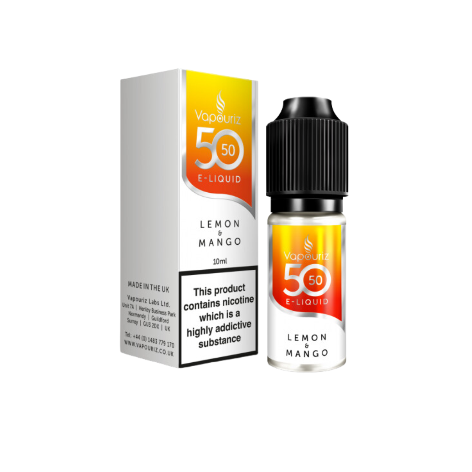 Lemon & Mango  50_50 10ml E-liquid by Vapouriz