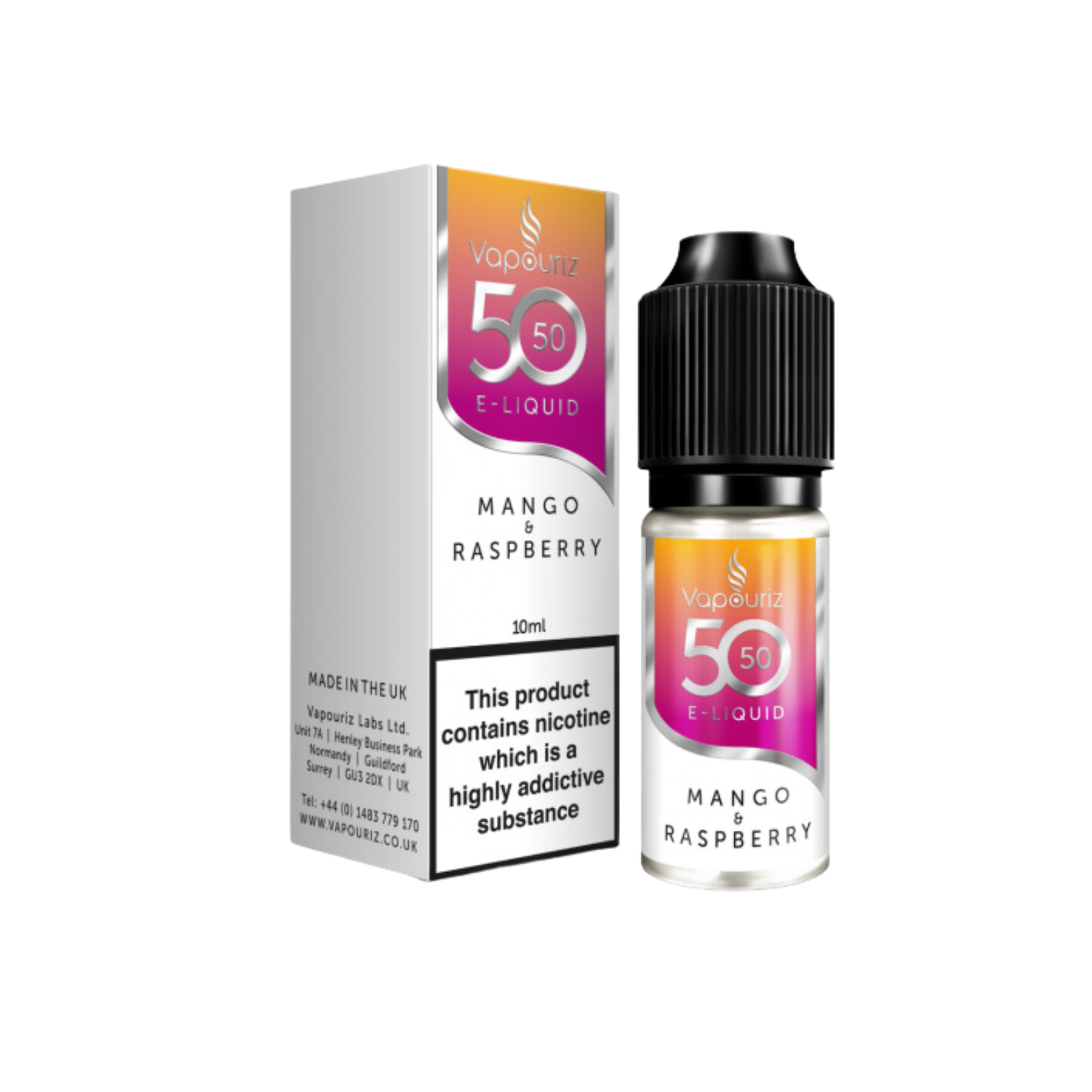 Mango & Raspberry  50_50 10ml E-liquid by Vapouriz