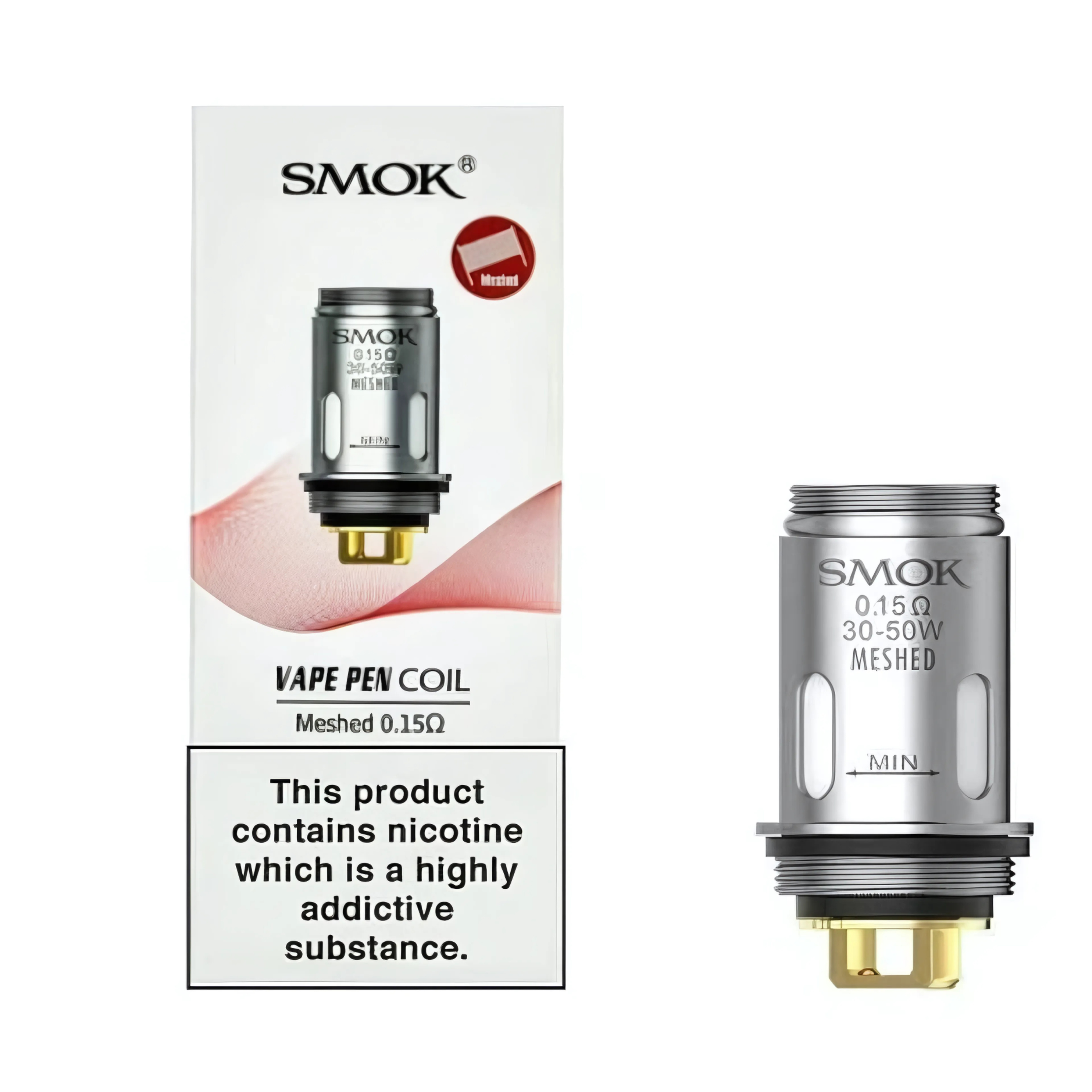 Smok Vape Pen Mesh Coils 0.15Ω Pack of 5 | Replacement Atomizer Heads