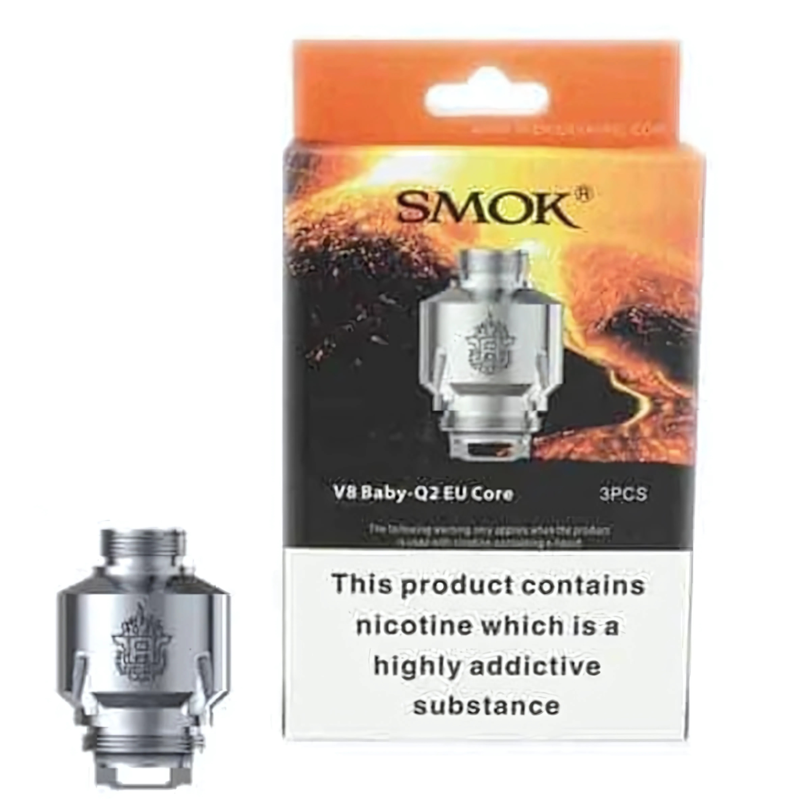 SMOK TFV8 Baby V8-Q2 EU Core 0.4Ω Dual Coil Replacement – Pack of 3