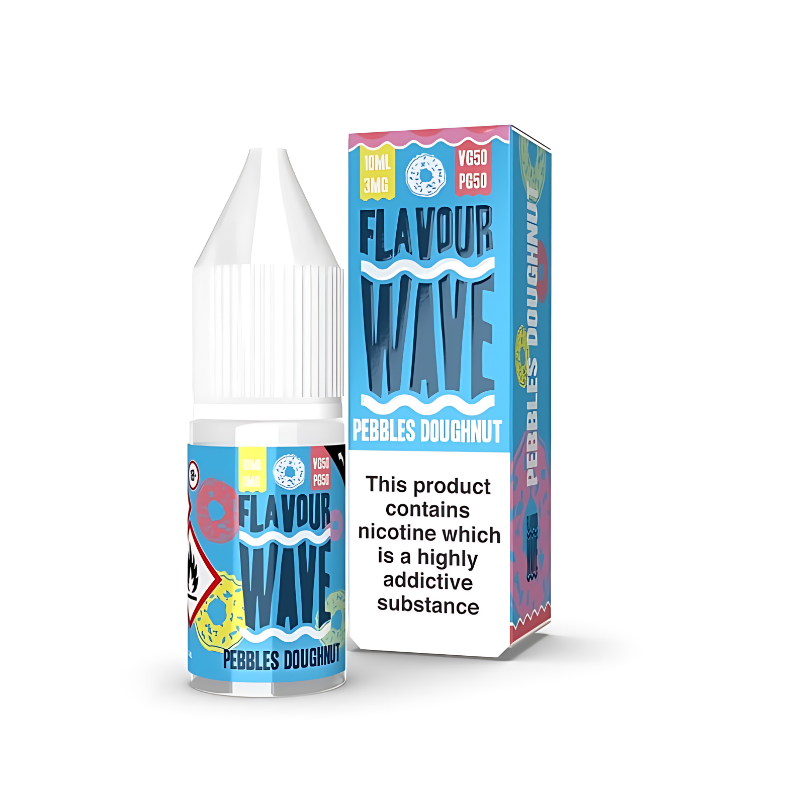 Pebbles Doughnut 50_50 10ml E-liquid by Flavour Wave