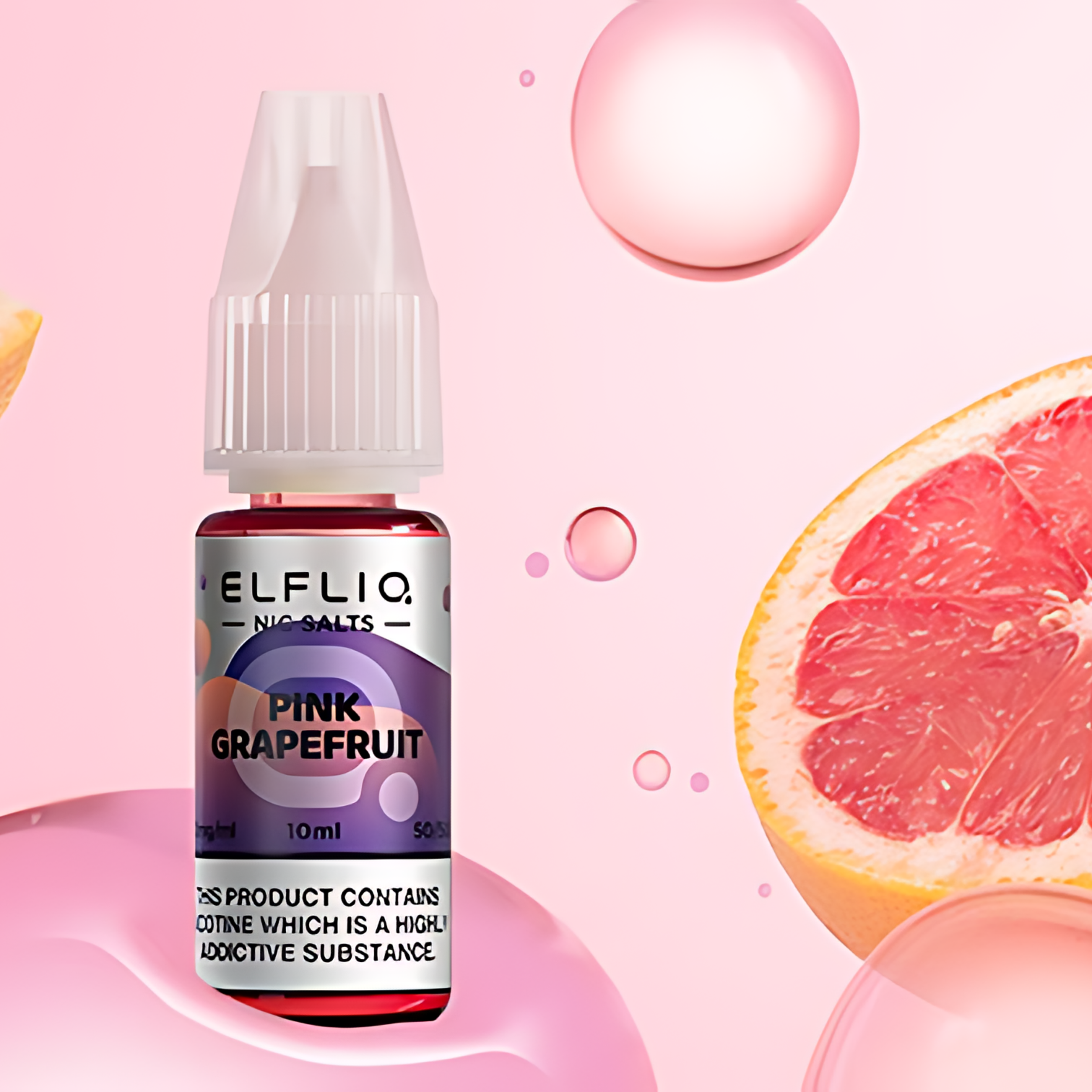 Pink Grapefruit Nic Salt E-Liquid by Elfliq Elf Bar